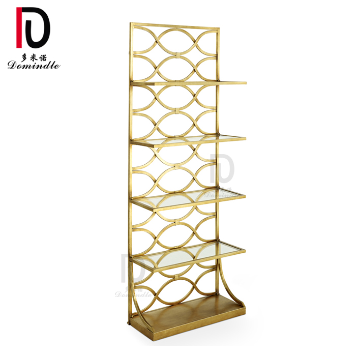 wine backbar commercial use gold stainless steel bar shelf for party