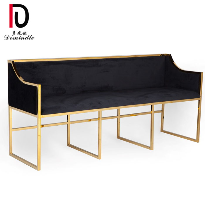 modern stainless steel frame gold wedding sofa chair for event