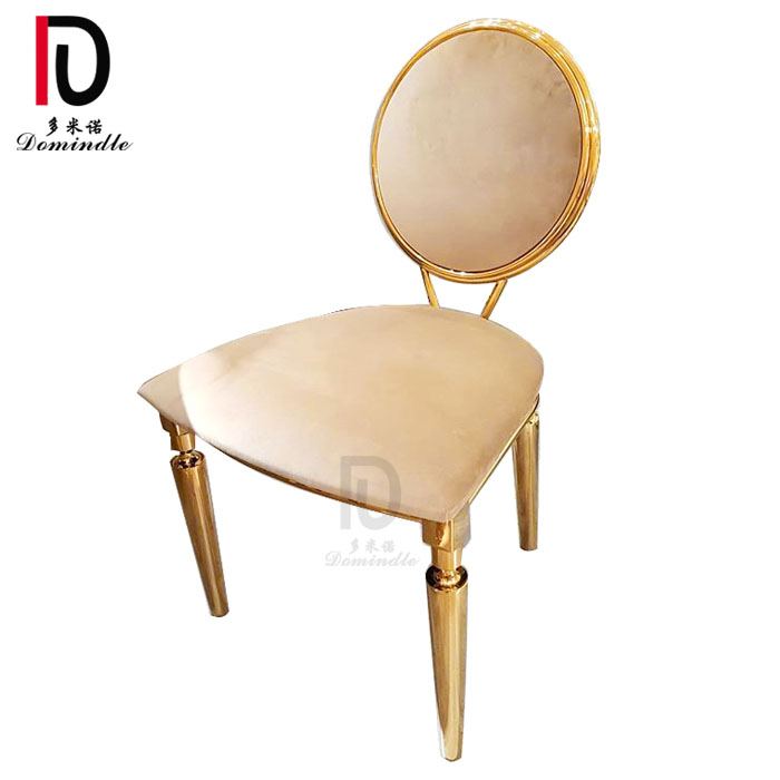 China Gold Wedding Folding Chair – 
 NEW design events rental stakcing gold stainless steel wedding chair – Dominate