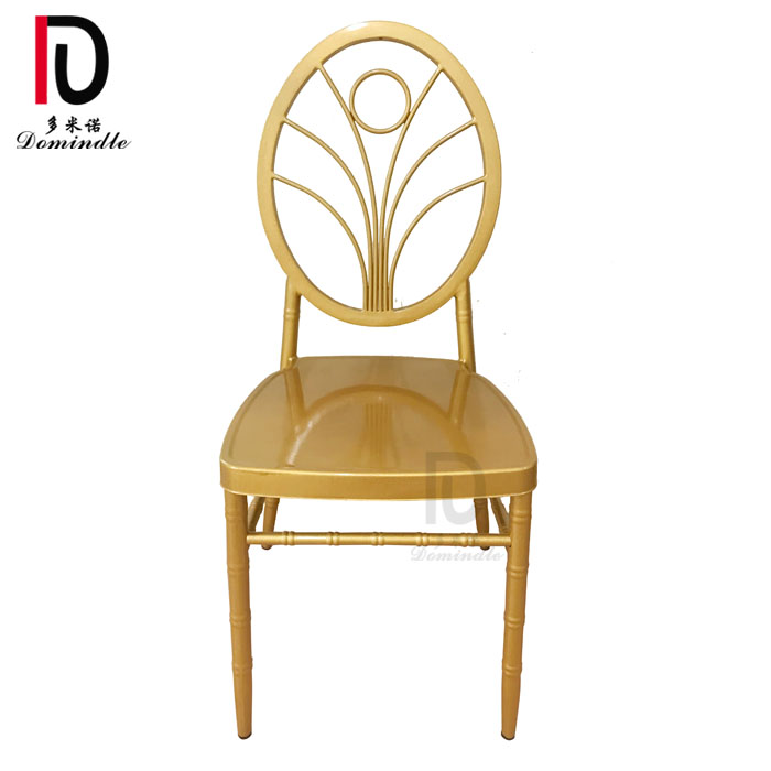 China Golden Stacking Stainless Steel Chair – Hotel new sample gold metal frame wedding stackable chiavari chair – Dominate detail pictures