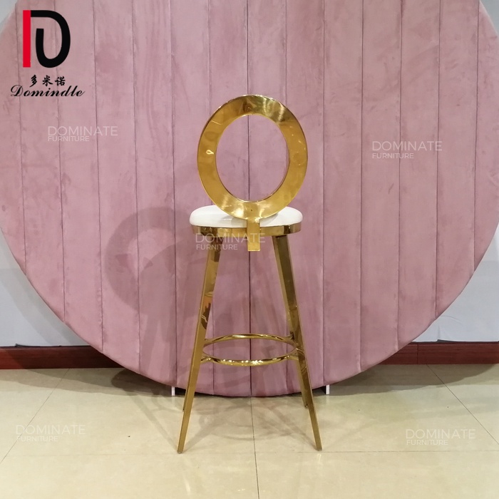 Wholesale Luxury Wedding Chair –  Wholesale Factory Gold Stainless Steel Bar Stool Bar Chair for Party Nightclub – Dominate