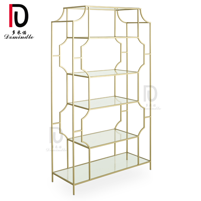 new design commercial high golden stainless steel bar wine racks