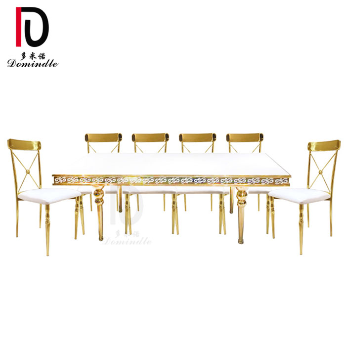 China Glass Top Cake Table –  new rectangular wedding reception gold frame mdf wedding table – Dominate