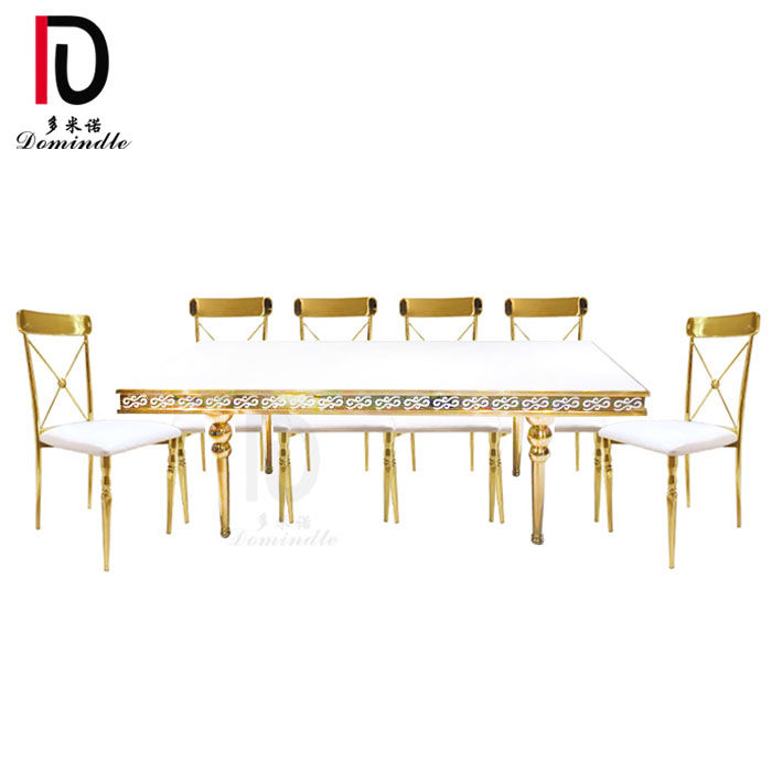 new rectangular wedding reception gold frame mdf wedding table