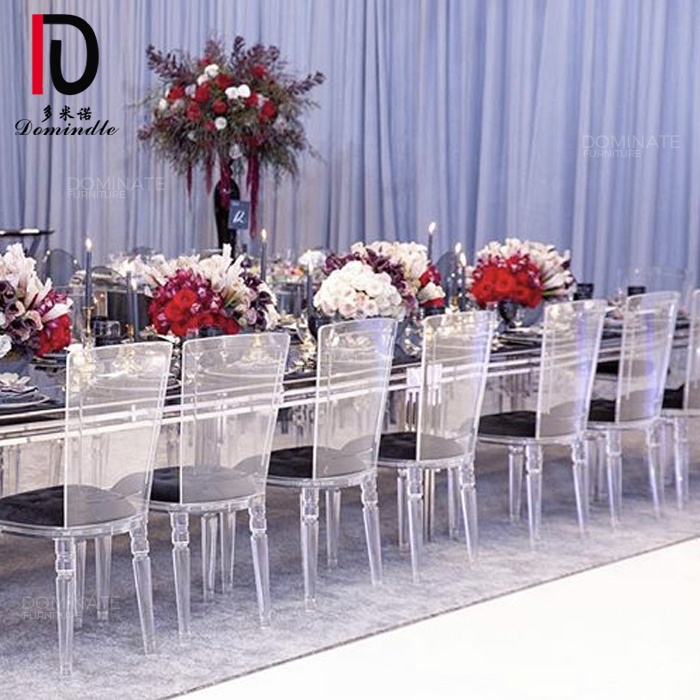 Hot sale wedding furniture comfortable seat clear transparent acrylic chair