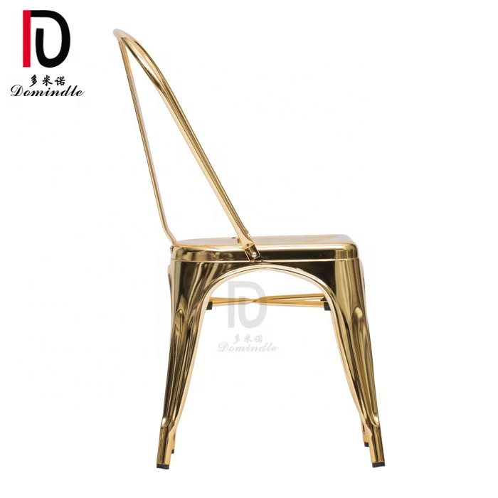 Simple design gold outdoor used chair waterproof modern chair restaurant