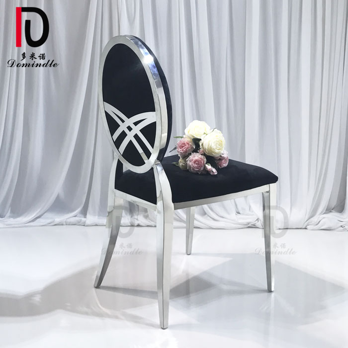 dominate simple luxury stackable stainless steel gold wedding banquet chair