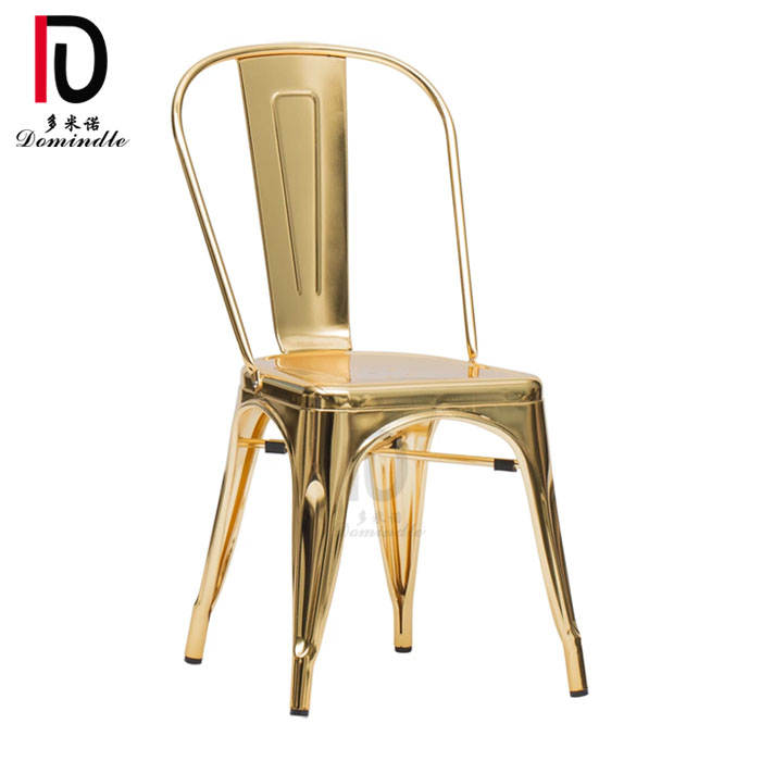 modern wedding furniture gold stainless stamped-steel back dining chair Featured Image