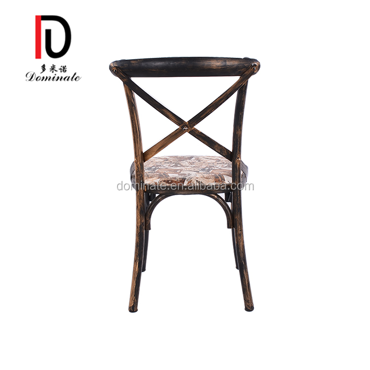 China Rose Gold Wedding Chair –  Hot sale solid wood wedding chair X cross back chair – Dominate