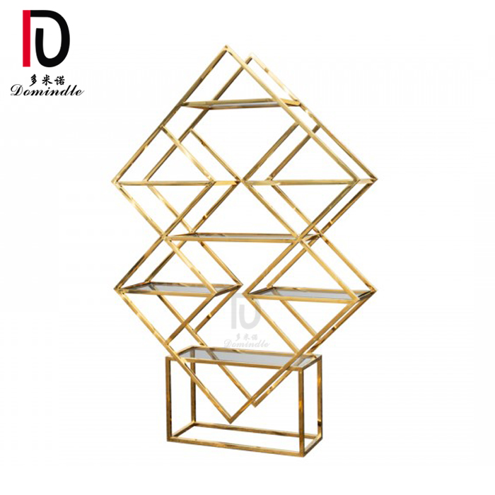 OEM Mirror Glass Table –  New dominate titanium gold stainless steel wedding used party bar back – Dominate