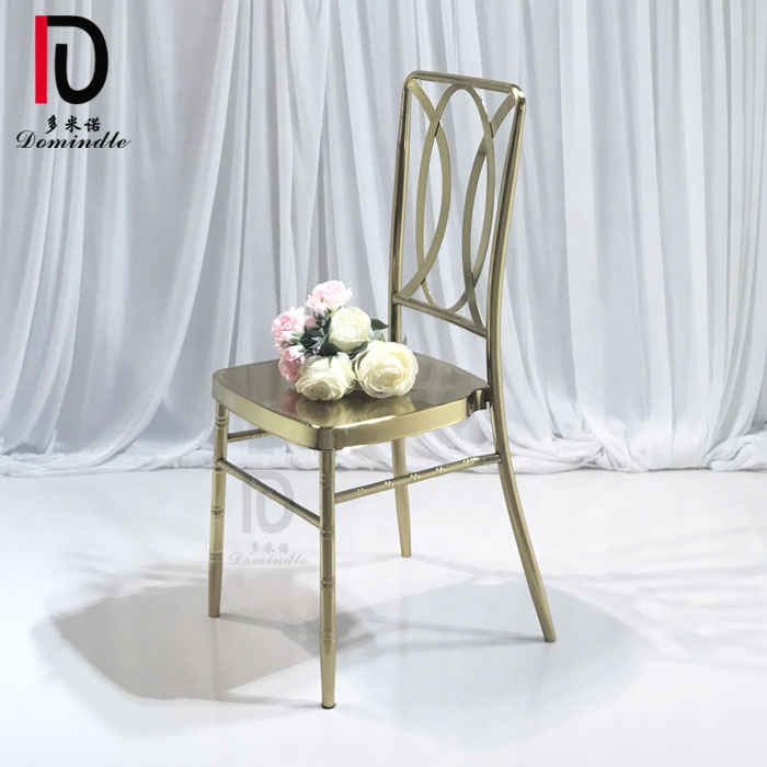 OEM Gold Stainless Steel Event Chair –  Gold stainless steel stackable wedding metal chair for event – Dominate