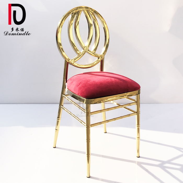 China Metal Gold Hotel Chair –  event chic gold stainless steel stacking phoenix dining chair for wedding – Dominate