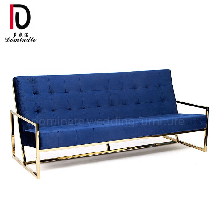 Leisure velvet living room hotel reception used stainless steel used lounge sofa