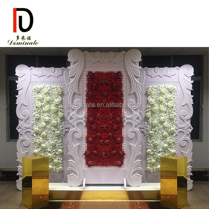 Wholesale romantic design flower shape wedding acrylic floral backdrop