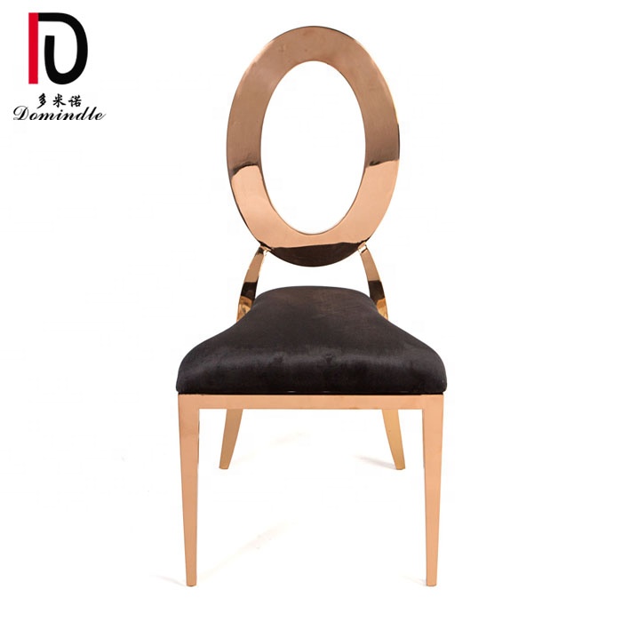 Wholesale Event Dining Chair – Round hollow hot sale stainless steel banquet soft seat chair event – Dominate detail pictures