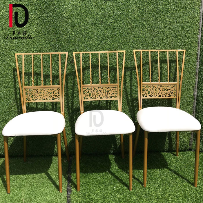 China Event Hotel Chair –  cheap price chiavari modern wedding stackable metal iron event chair – Dominate