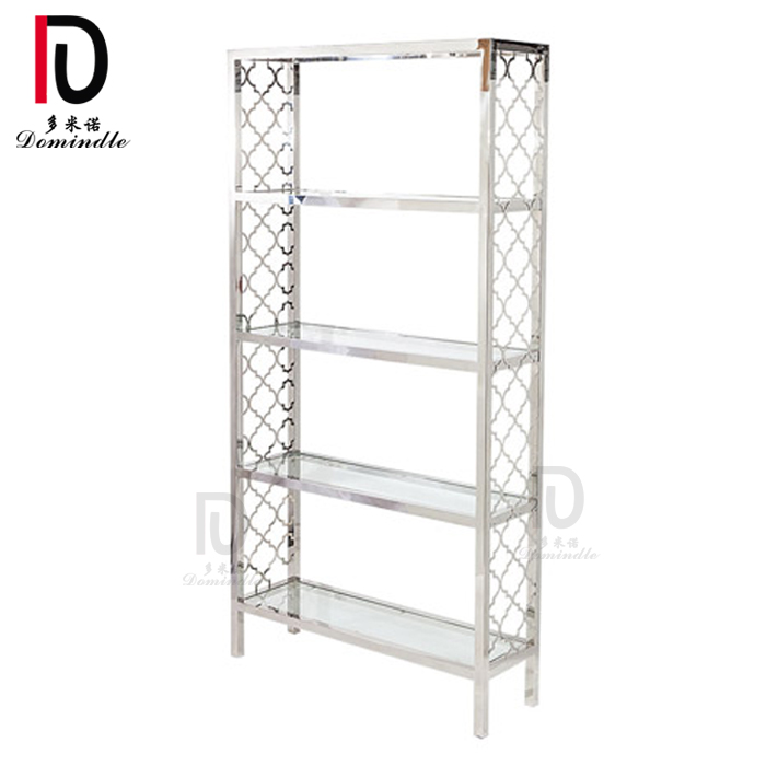 Wholesale Modern Stainless Steel Table –  New arriving gold stainless steel glass wine wine shelf for bar – Dominate