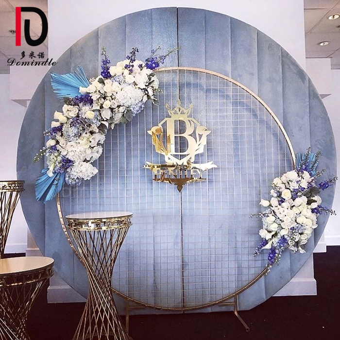 Circle velvet event flower wall stand party decoration wedding backdrop