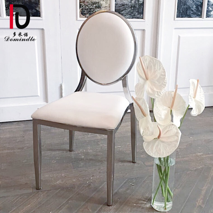 Dominate WC15 wedding and event design silver frame velvet metal dining chair