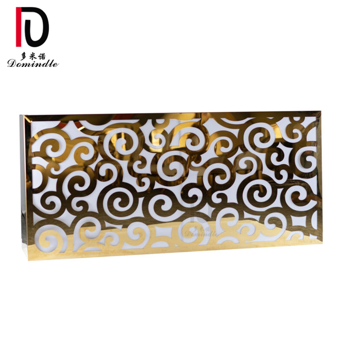modern wedding style stainless steel frame straight gold metal bar counter