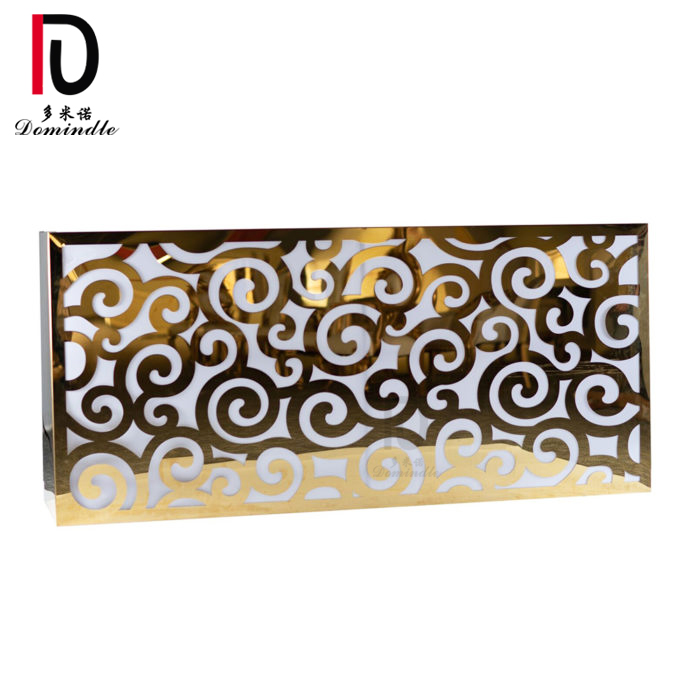 OEM Luxury Golden Stainless Steel Table –  modern wedding style stainless steel frame straight gold metal bar counter – Dominate