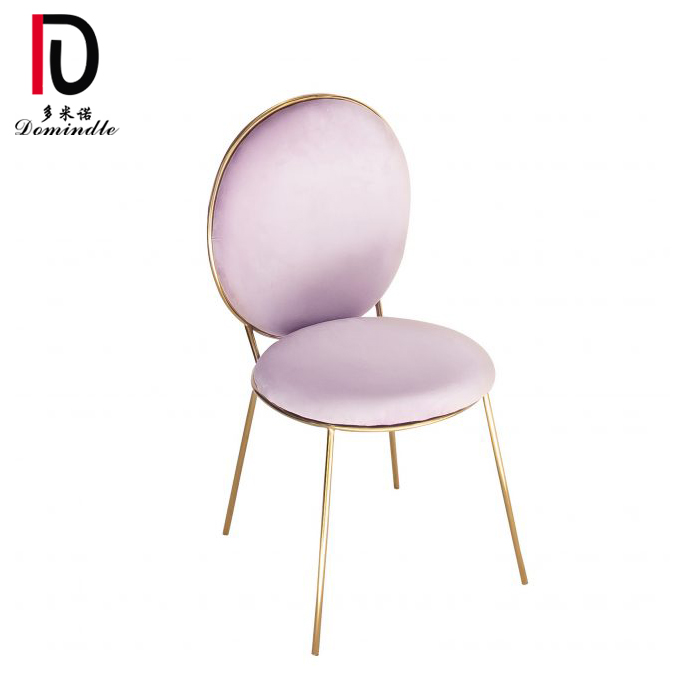 WC05 dominate simple luxe Purple lilac Velude velvet seat gold stainless steel chair