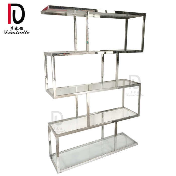 wedding furniture glass top commercial high golden stainless steel bar back