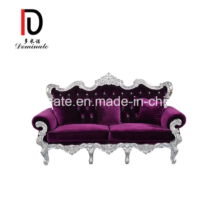 Luxury Royal Style Golden Silver sofa set furniture for Wedding