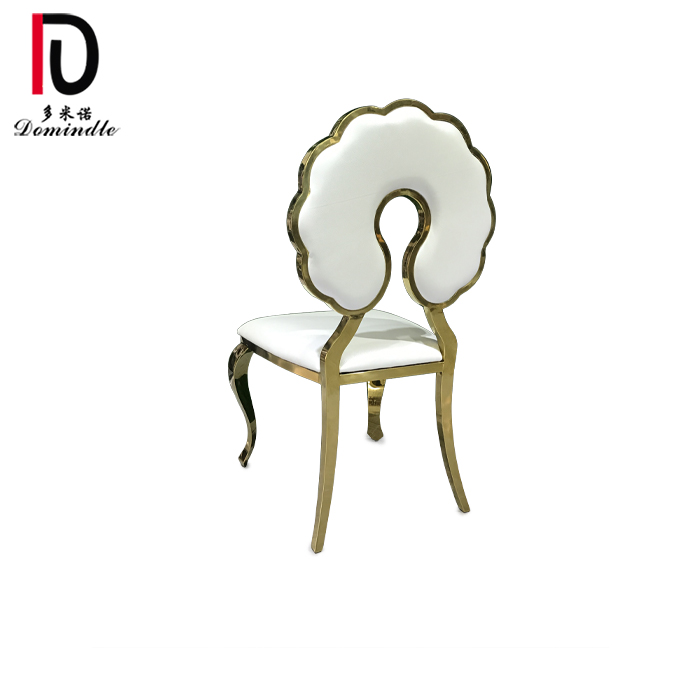 Wholesale Banquet Chair Golden – Gold banquet stainless steel frame wedding design dining chair – Dominate detail pictures