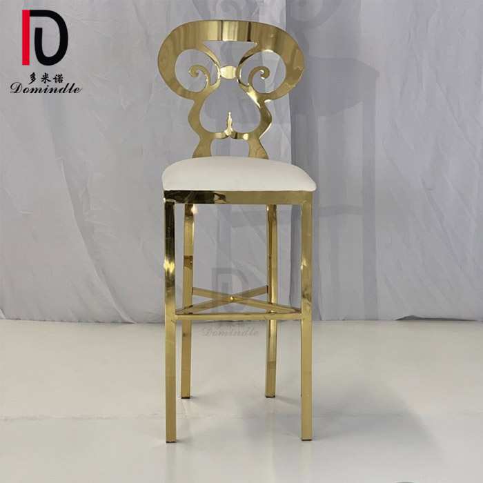 bar furniture moden chic stainless steel luxury gold cocktail chair