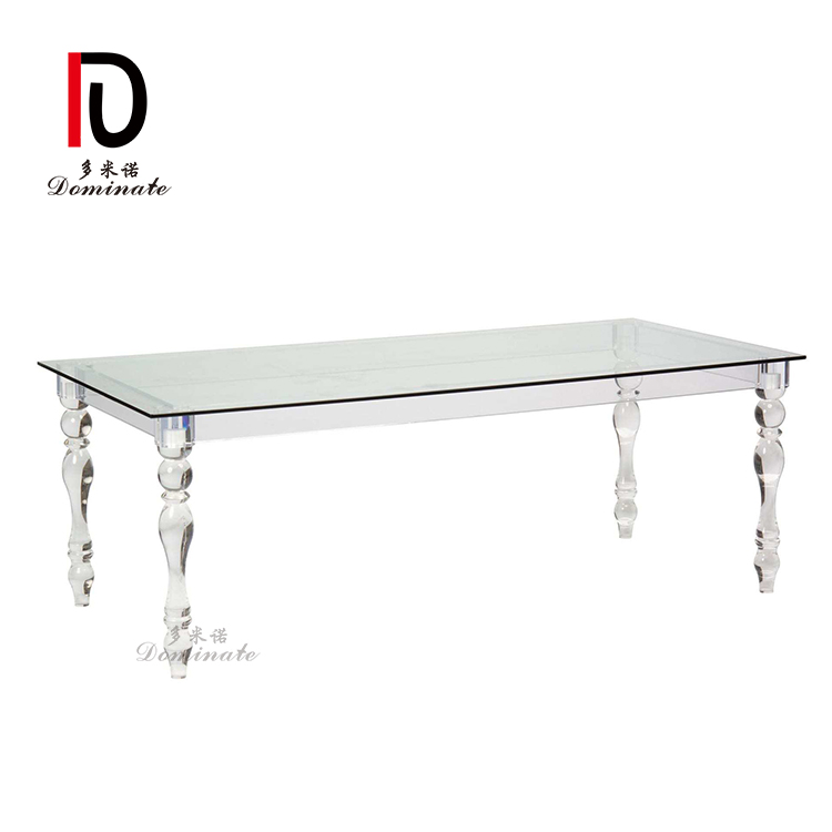 New Design Modern Rectangular Factory Customized Simple Fashion Transparent Acrylic Table For Wedding