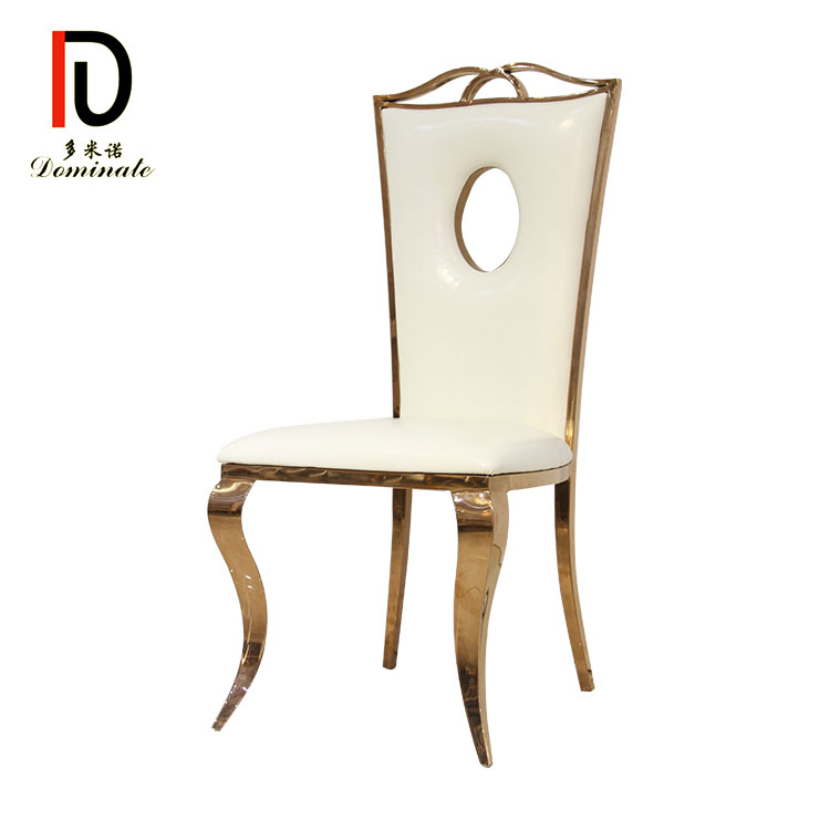 OEM Steel Hotel Chair –  wholesalemodern leather oval back gold metal stainless steel legs dining room chair – Dominate