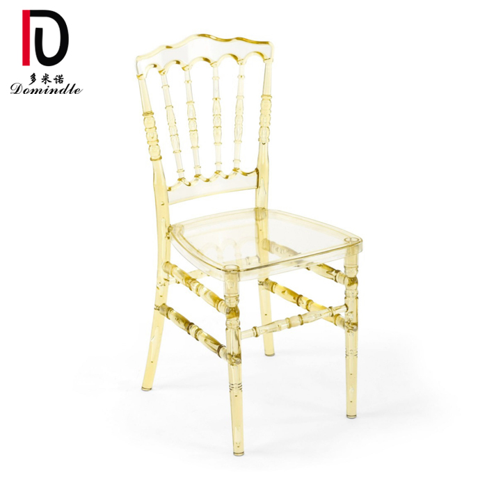 OEM Banquet Chair –  wedding stacking Napoleon Amber crystal Dining Chair for events rental – Dominate