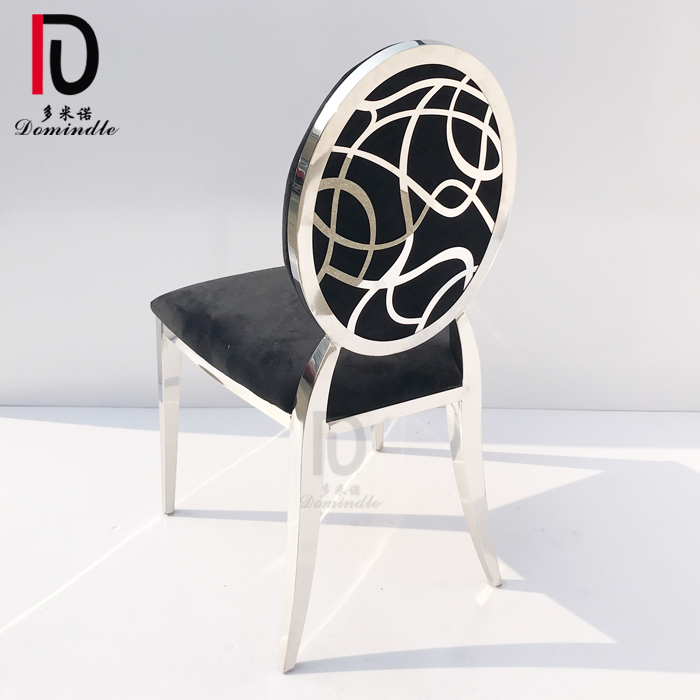 China Royal Wedding Chair –  2020 popular gold  hotel chair round back wedding stainless for banquet – Dominate