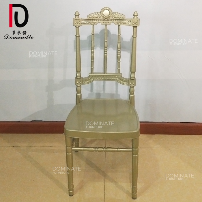 OEM Gold Wedding Chair –  Modern champagne color napoleon design banquet Garden Tiffany Chair – Dominate