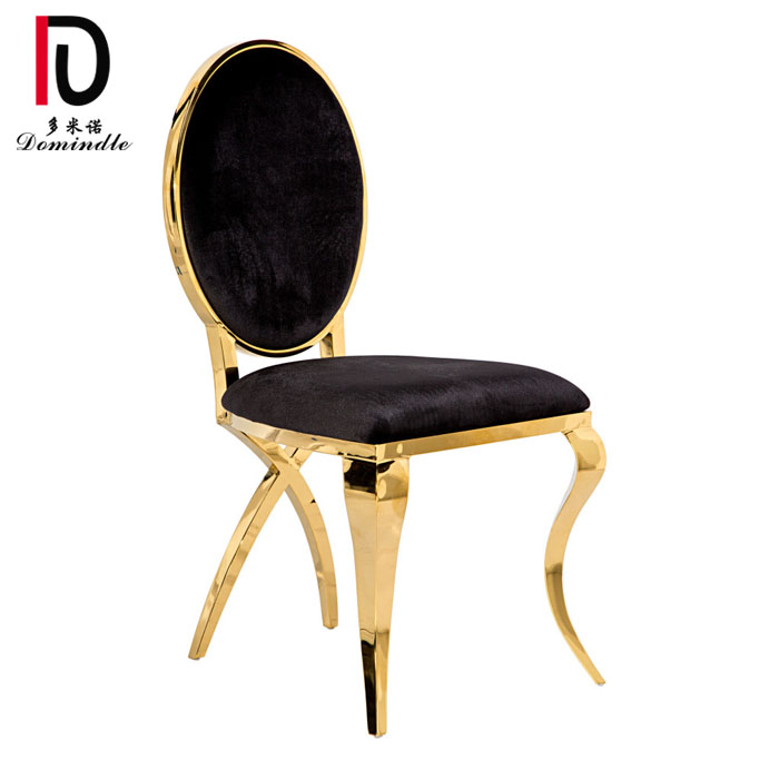 OEM Gold Stainless Steel Wedding Chair –  x leg stainless steel banquet chair dining chair for wedding – Dominate