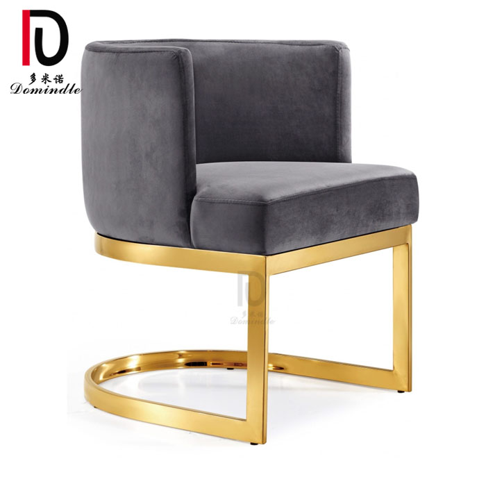 Milan Primrose velvet cushion stainless steel base wedding Lounge Chair