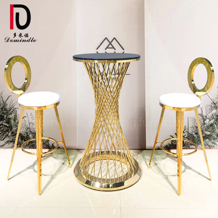 Bird nest base gold stainless steel tempered glass cocktail table
