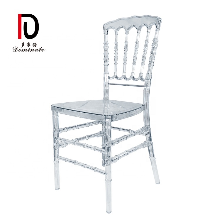 Wholesale Gold Stainless Steel Chair – Wholesale wedding Transparent crystal clear acrylic resin plastic napoleon Chair – Dominate detail pictures
