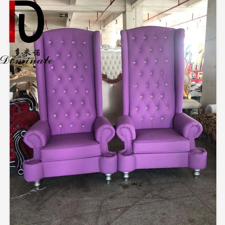 Good quality Sofa From China – New Design Royal Style High Back Throne Solid Wooden Wedding King Queen Throne Chairs – Dominate