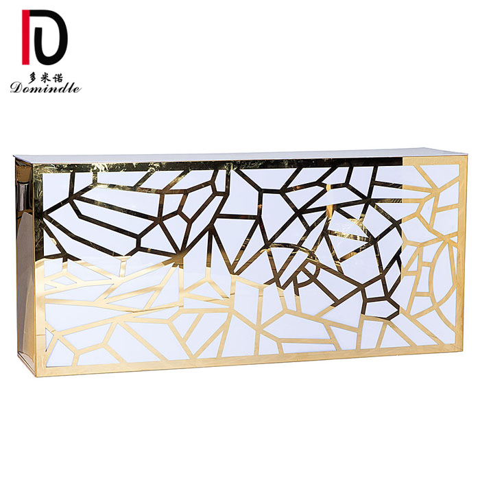 event style gold glass top stainless steel bar counter for party