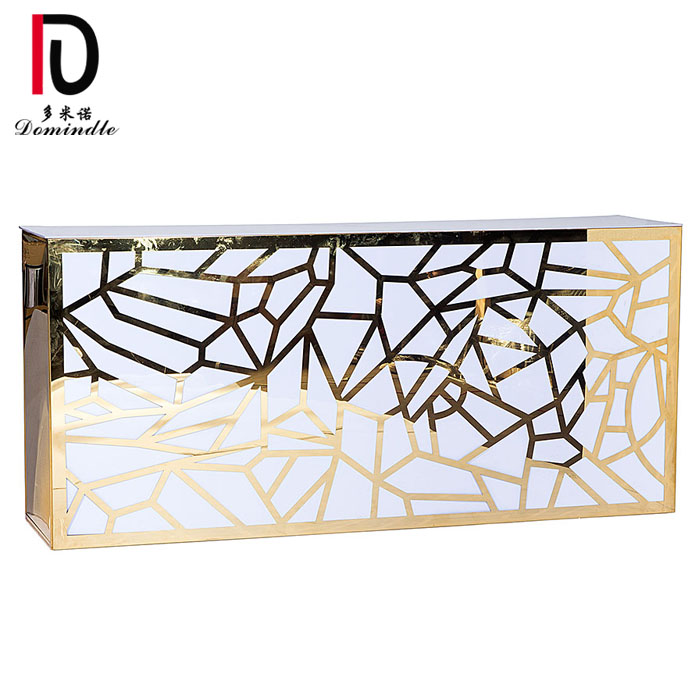 Good quality Tables From China – event style gold glass top stainless steel bar counter for party – Dominate