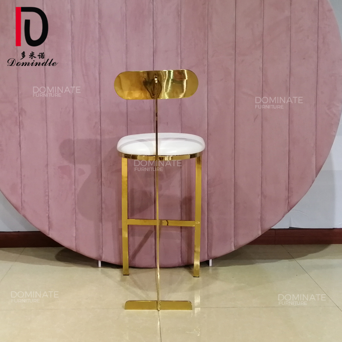 China Folding Stainless Steel Wedding Chair – Cocktail furniture supplier modern stainless steel bar metal stools chairs – Dominate detail pictures
