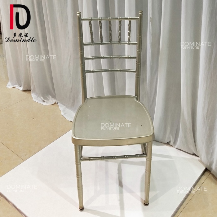 China Luxury Wedding Event Hotel Chair –  Hot sale aluminum metal frame chiavari banquet bamboo event chairs wedding – Dominate