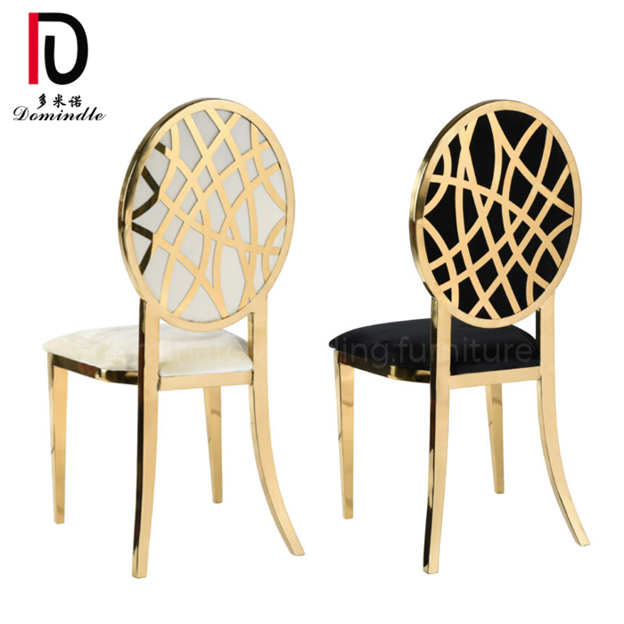 Wholesale Party Hotel Chair –  Beverly Modern Gold finishing metal stackable wedding chair With Black Fabric – Dominate