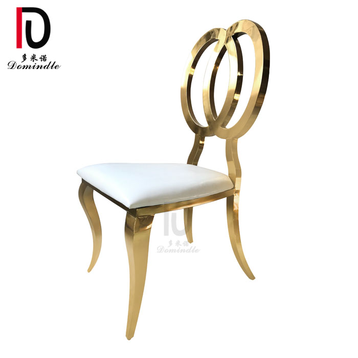 China Luxury Stainless Steel Chair –  wedding design furniture golden frame stainless steel dining banquet chair for sale – Dominate