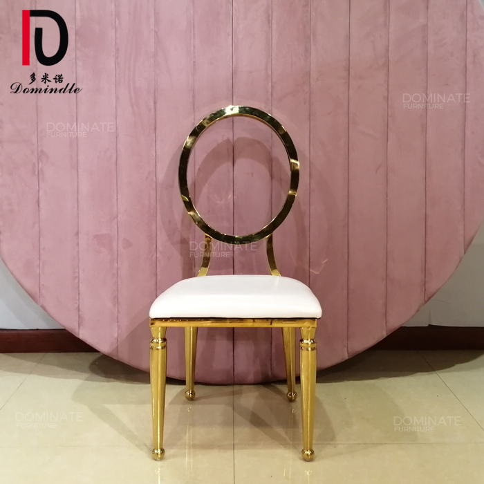 Golden stainless steel transparent clear round back luxury acrylic chair