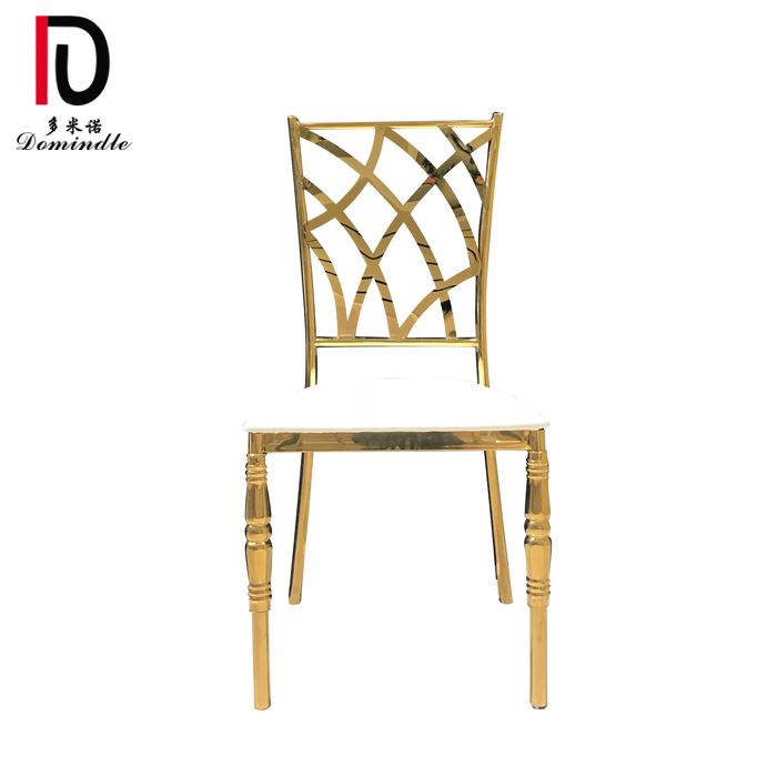 Wholesale Stainles Steel Chair Wedding –  customized luxury wedding stainless steel dining chair for king and queen – Dominate