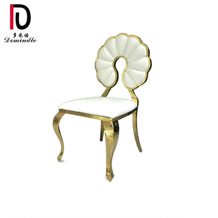 Wholesale Rose Gold Wedding Chair –  2019 event style gold stainless steel frame dining chair for wedding – Dominate