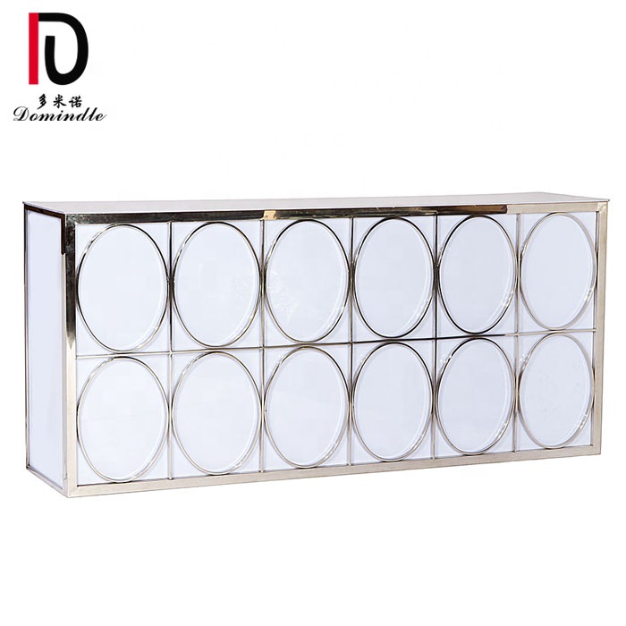 Good quality Tables From China – Modern illumination rectangular night club silver stainless steel led bar counter – Dominate